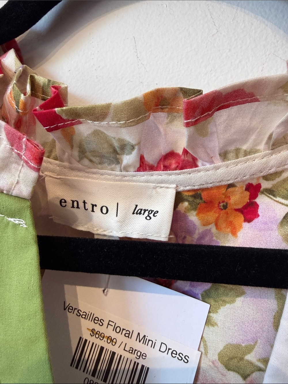 NWT ENTRO FLORAL DRESS LARGE - Picture 4 of 11